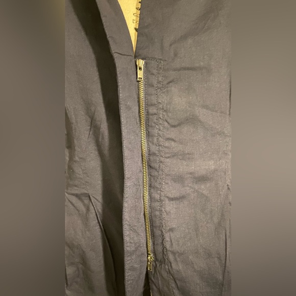 Eileen Fisher Linen Blend High Collar Peplum Jacket/Blazer - Picture 9 of 12